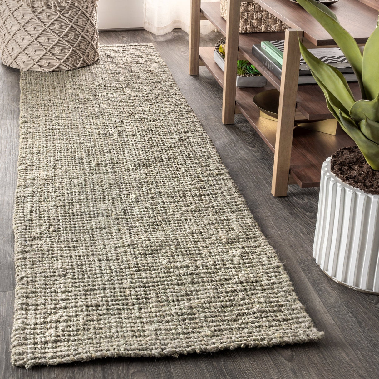 Pata Hand Woven Chunky Jute Runner Rug - Tuesday Morning - Runner Rugs