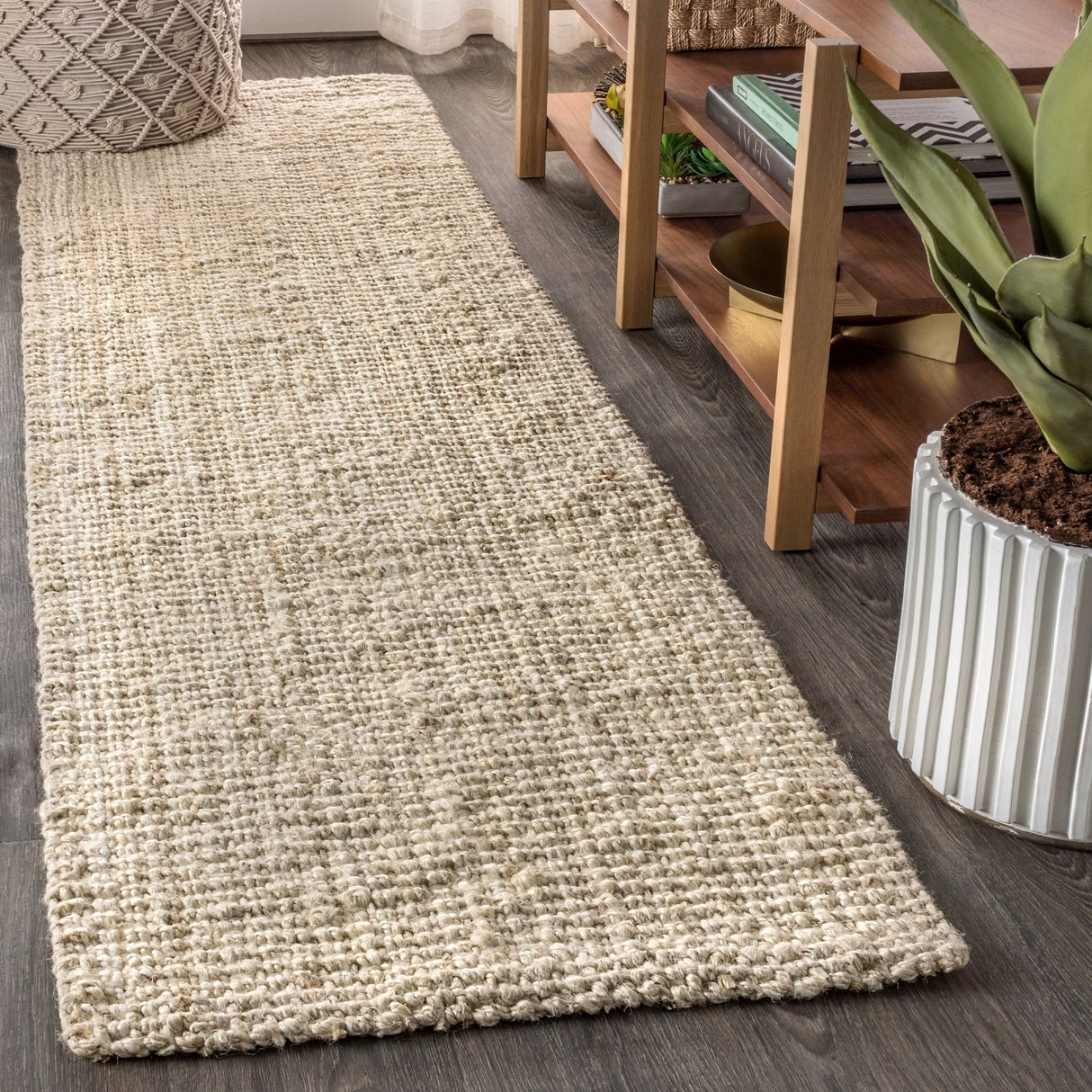 Pata Hand Woven Chunky Jute Runner Rug - Tuesday Morning - Runner Rugs