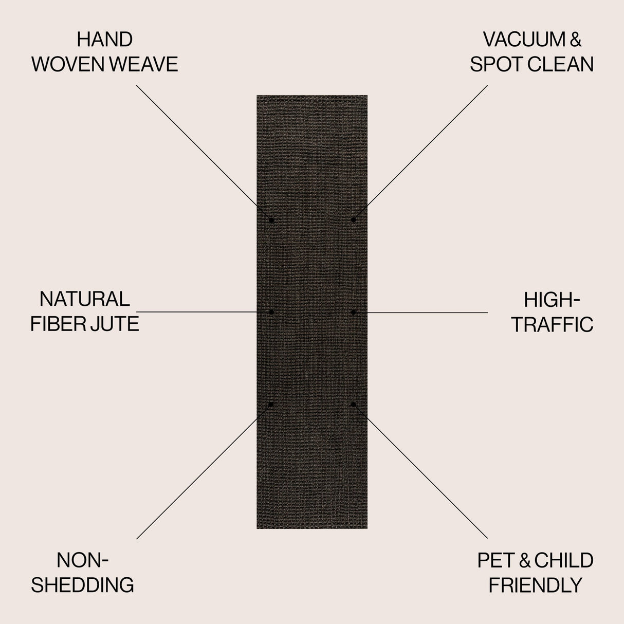 Pata Hand Woven Chunky Jute Runner Rug - Tuesday Morning - Runner Rugs
