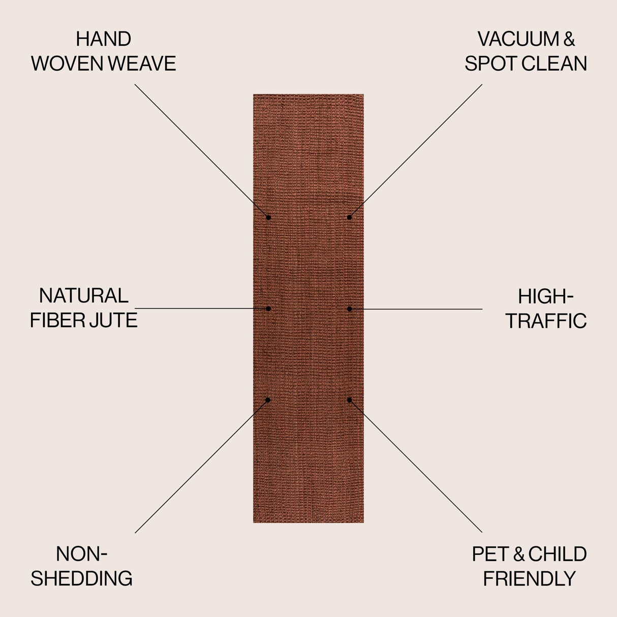 Pata Hand Woven Chunky Jute Runner Rug - Tuesday Morning - Runner Rugs