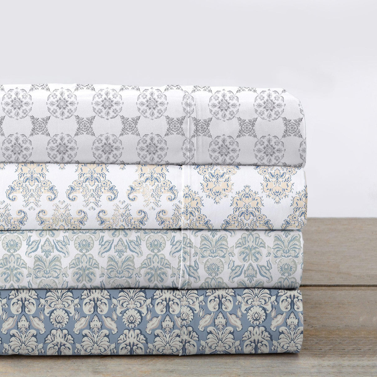 Patina Vie Maison Bed Sheets 100% Cotton Percale Floral Printed Cool & Crisp Sheet Set