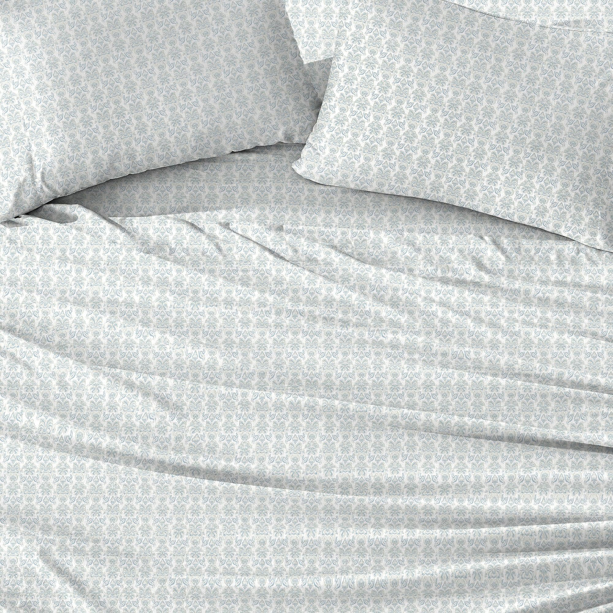 Patina Vie Maison Bed Sheets 100% Cotton Percale Floral Printed Cool & Crisp Sheet Set