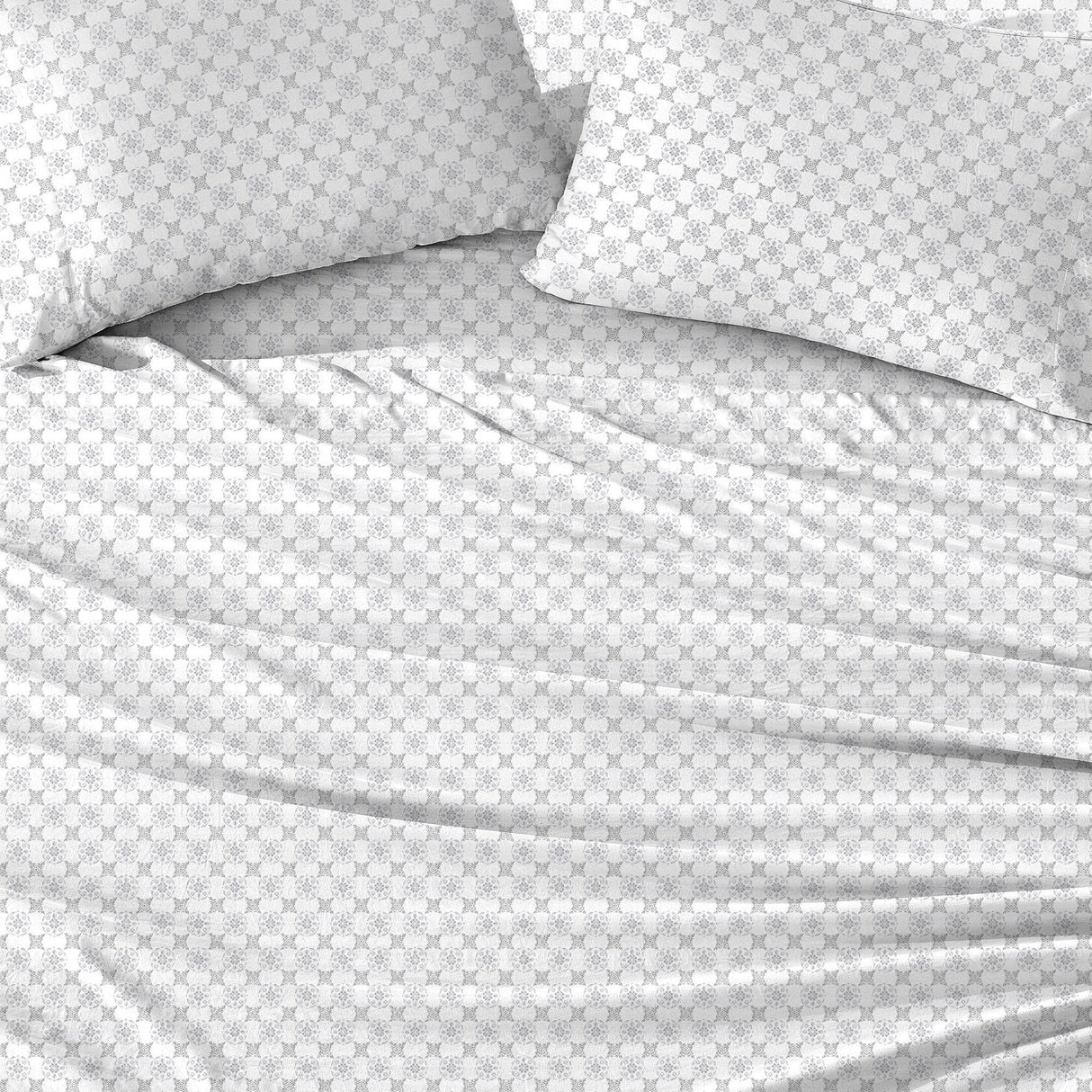 Patina Vie Maison Bed Sheets 100% Cotton Percale Floral Printed Cool & Crisp Sheet Set