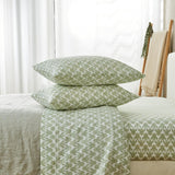 Patina Vie Maison Bed Sheets 100% Cotton Percale Floral Printed Cool & Crisp Sheet Set