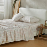 Patina Vie Maison Bed Sheets 100% Cotton Percale Floral Printed Cool & Crisp Sheet Set