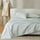 Patina Vie Maison Bed Sheets King / White / Sage Green Floral 100% Cotton Percale Floral Printed Cool & Crisp Sheet Set