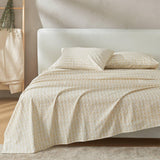 Patina Vie Maison Bed Sheets Queen / White / Mustard Yellow Floral 100% Cotton Percale Floral Printed Cool & Crisp Sheet Set
