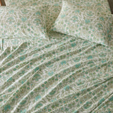 Patina Vie Maison Bed Sheets 100% Cotton Vintage Floral Printed Flannel Sheet Set