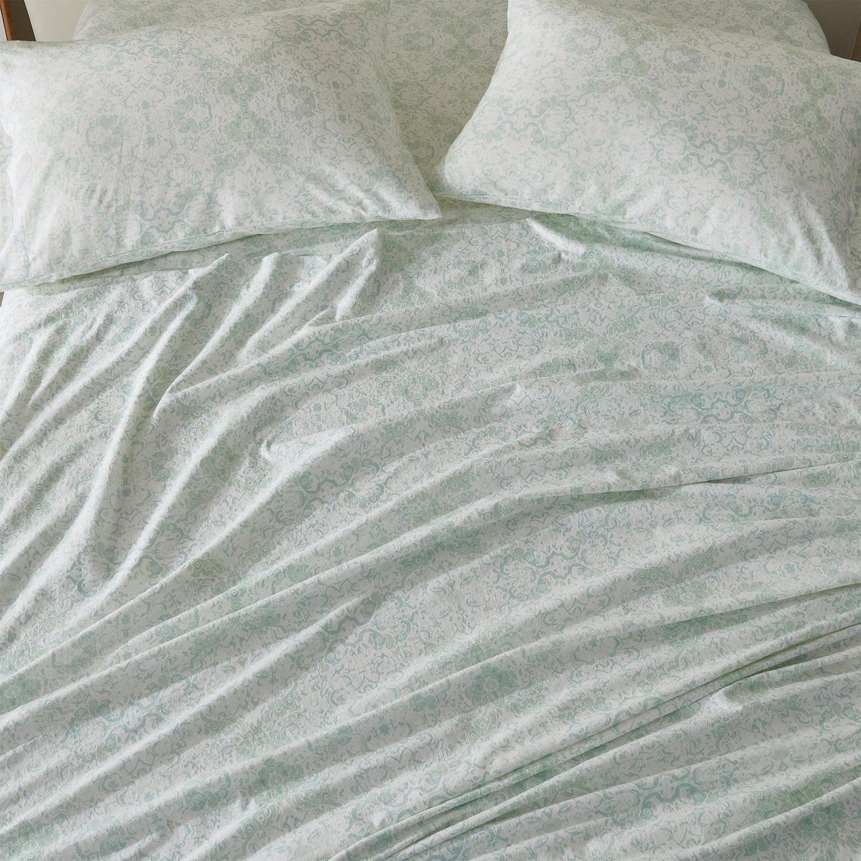 Patina Vie Maison Bed Sheets 100% Cotton Vintage Floral Printed Flannel Sheet Set