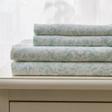 Patina Vie Maison Bed Sheets 100% Cotton Vintage Floral Printed Flannel Sheet Set