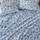 Patina Vie Maison Bed Sheets 100% Cotton Vintage Floral Printed Flannel Sheet Set
