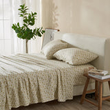 Patina Vie Maison Bed Sheets 100% Cotton Vintage Floral Printed Flannel Sheet Set