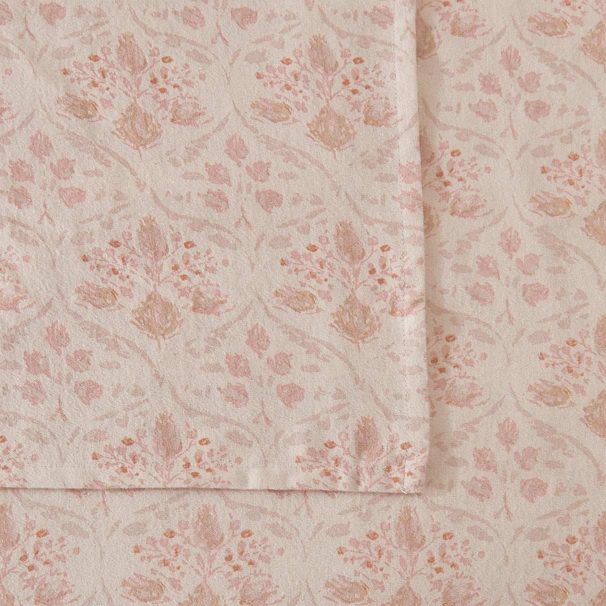 Patina Vie Maison Bed Sheets 100% Cotton Vintage Floral Printed Flannel Sheet Set