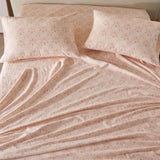 Patina Vie Maison Bed Sheets 100% Cotton Vintage Floral Printed Flannel Sheet Set