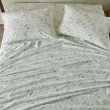 Patina Vie Maison Bed Sheets 100% Cotton Vintage Floral Printed Flannel Sheet Set