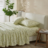 Patina Vie Maison Bed Sheets 100% Cotton Vintage Floral Printed Flannel Sheet Set