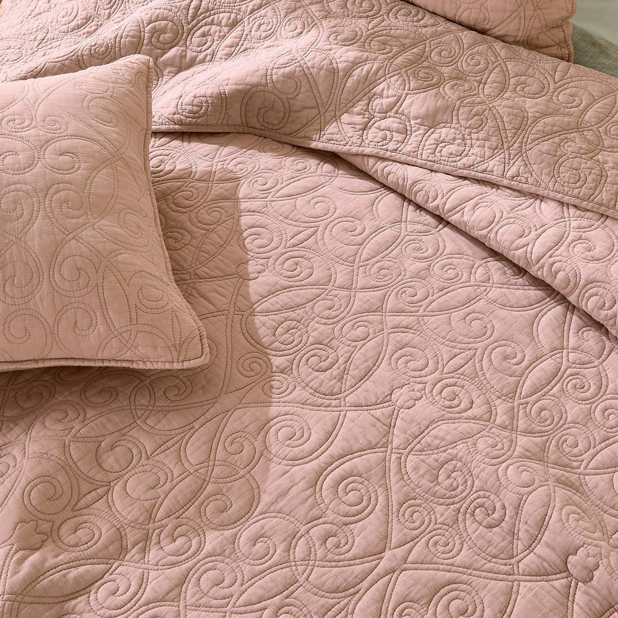 Patina Vie Maison Quilts & Comforters 100% Cotton Quilt Set with Boho Stitched Detail