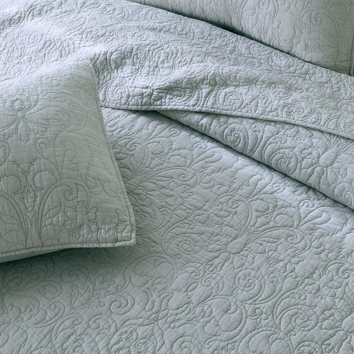 Patina Vie Maison Quilts & Comforters 100% Cotton Quilt Set with Boho Stitched Detail