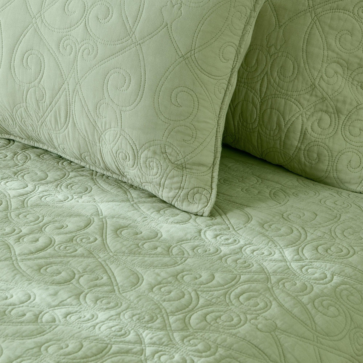 Patina Vie Maison Quilts & Comforters 100% Cotton Quilt Set with Boho Stitched Detail