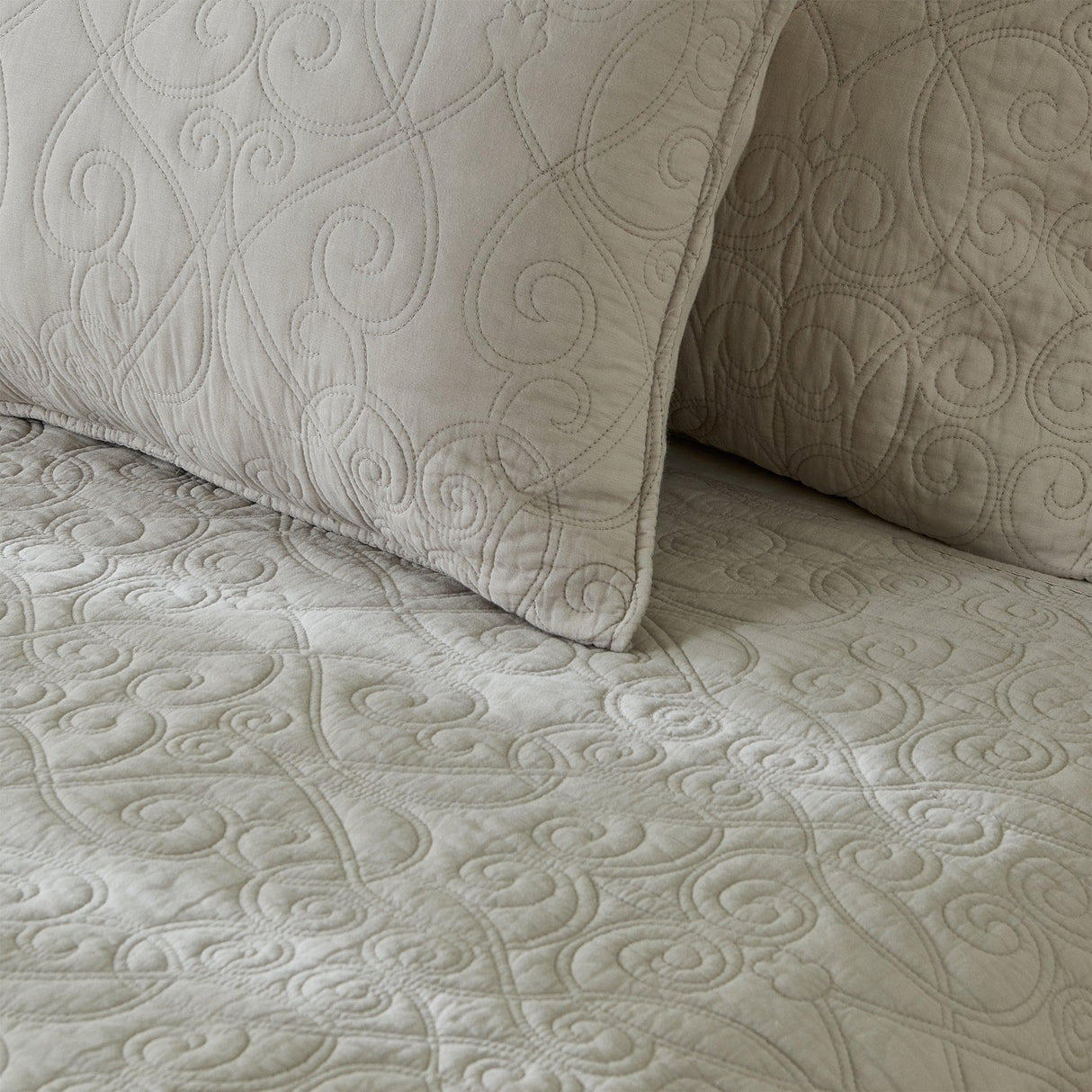 Patina Vie Maison Quilts & Comforters 100% Cotton Quilt Set with Boho Stitched Detail