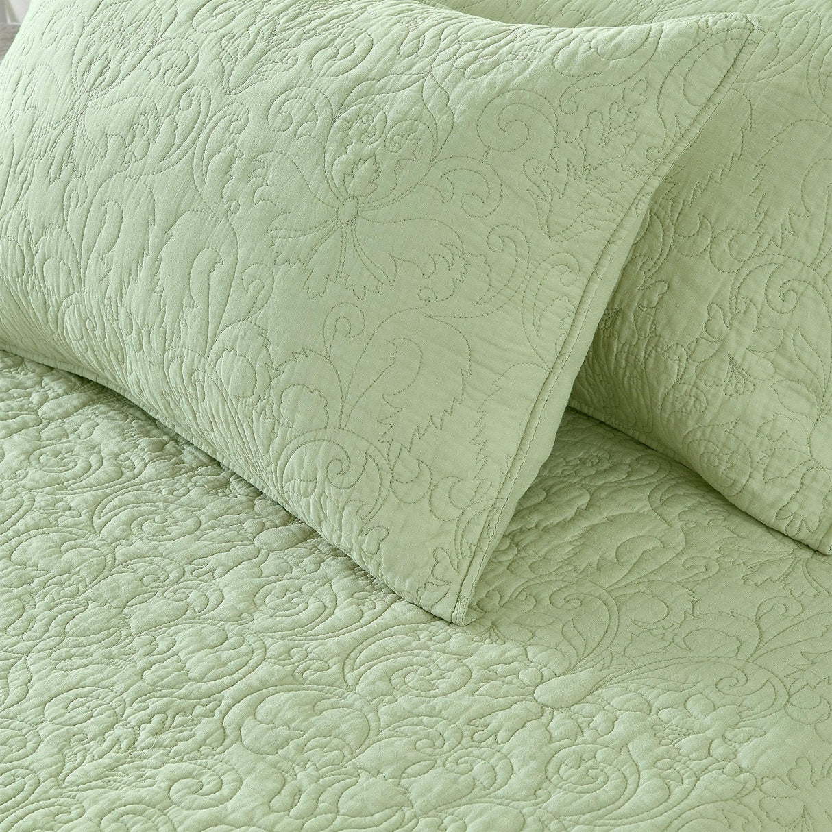 Patina Vie Maison Quilts & Comforters 100% Cotton Quilt Set with Boho Stitched Detail