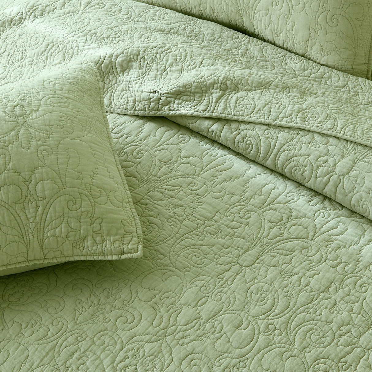Patina Vie Maison Quilts & Comforters 100% Cotton Quilt Set with Boho Stitched Detail