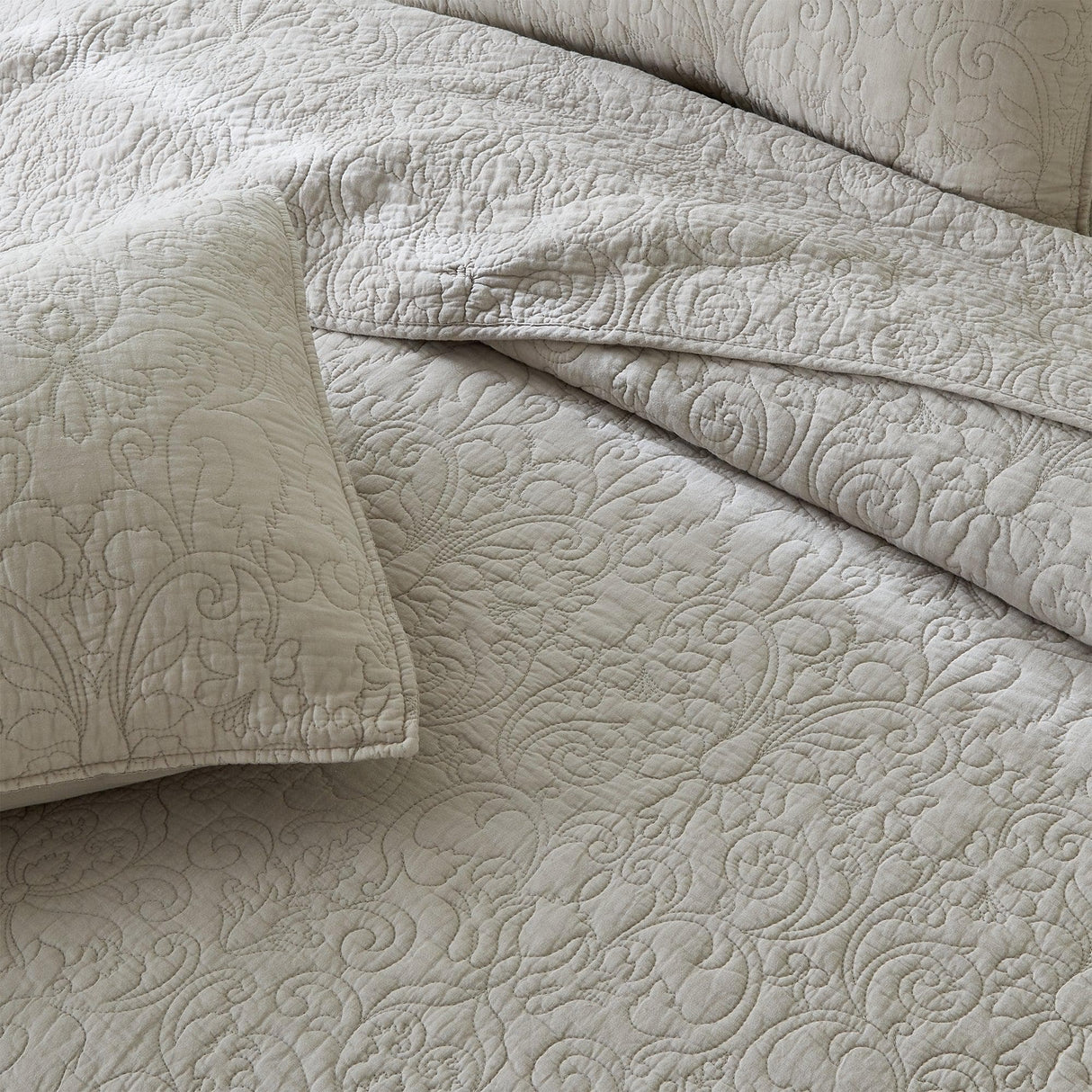 Patina Vie Maison Quilts & Comforters 100% Cotton Quilt Set with Boho Stitched Detail