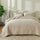 Patina Vie Maison Quilts & Comforters Full / Queen / Natural - Heirloom 100% Cotton Quilt Set with Boho Stitched Detail