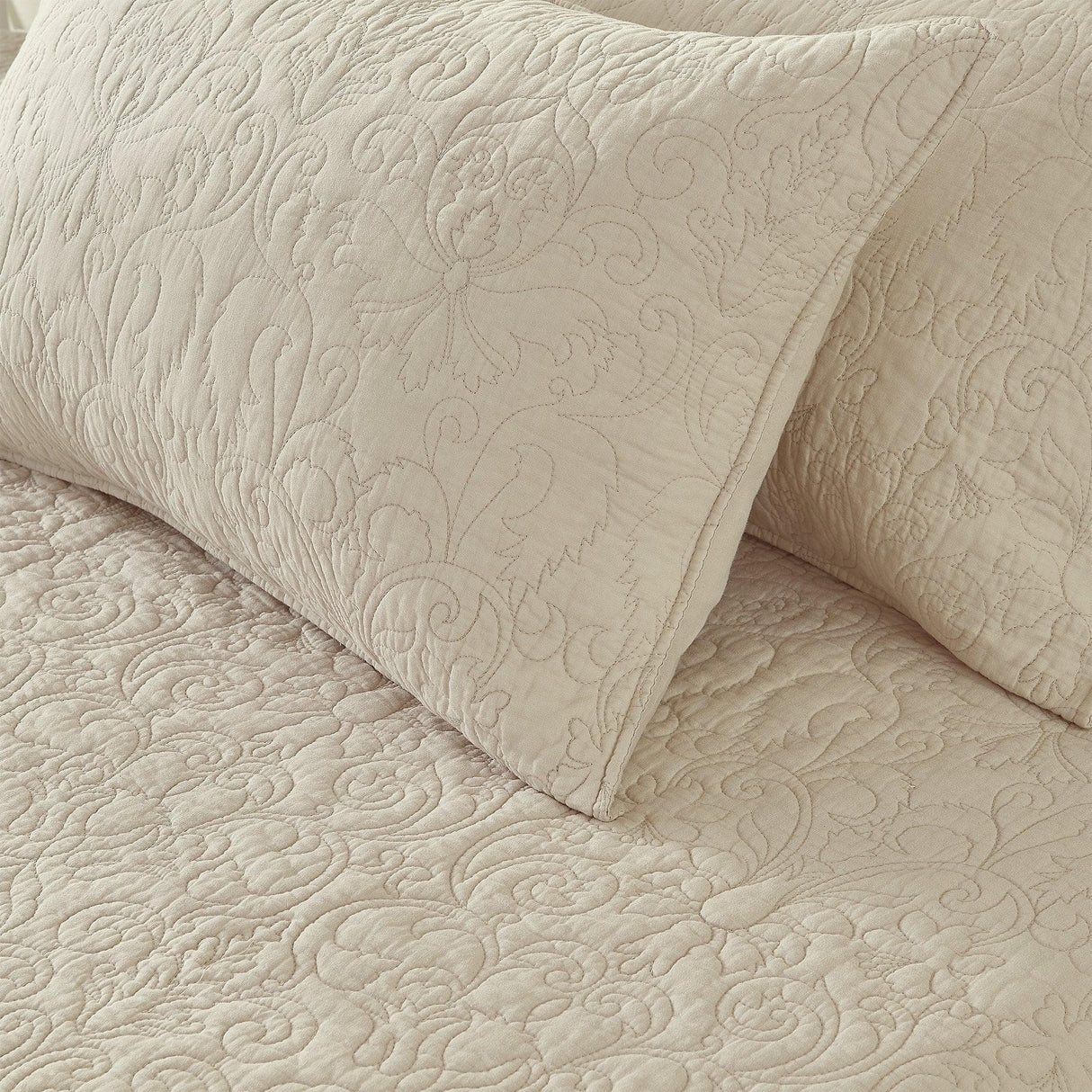 Patina Vie Maison Quilts & Comforters 100% Cotton Quilt Set with Boho Stitched Detail