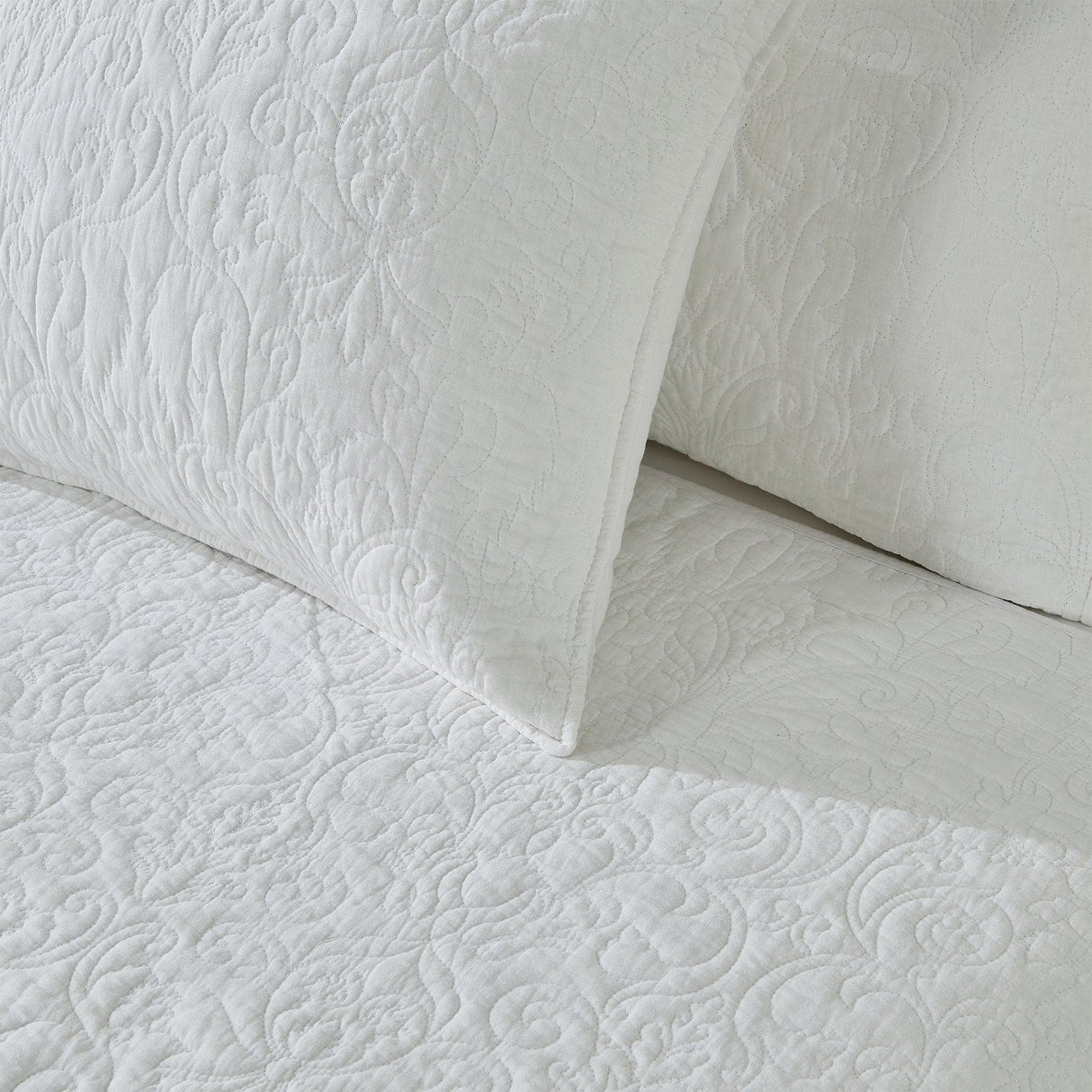 Patina Vie Maison Quilts & Comforters 100% Cotton Quilt Set with Boho Stitched Detail