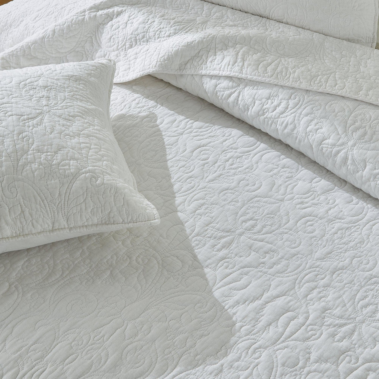 Patina Vie Maison Quilts & Comforters 100% Cotton Quilt Set with Boho Stitched Detail