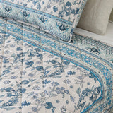 Patina Vie Maison Quilts & Comforters Blue Boho Printed Bordered Quilt Set with Shams