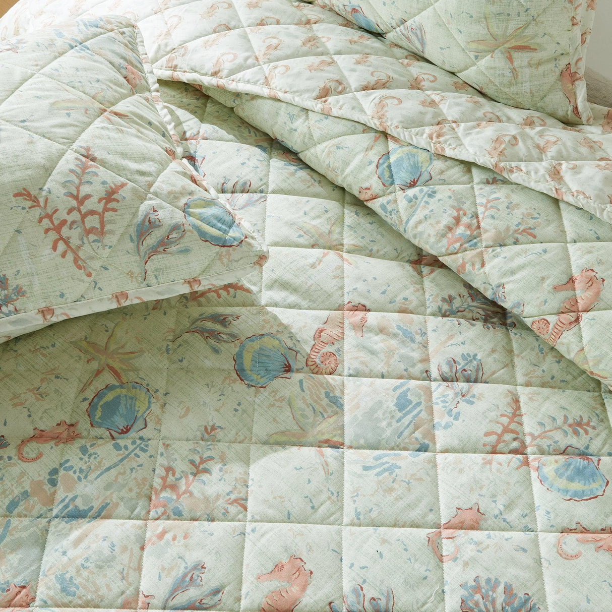 Patina Vie Maison Quilts & Comforters Coastal Inspired Reversible Quilt Set with Shams