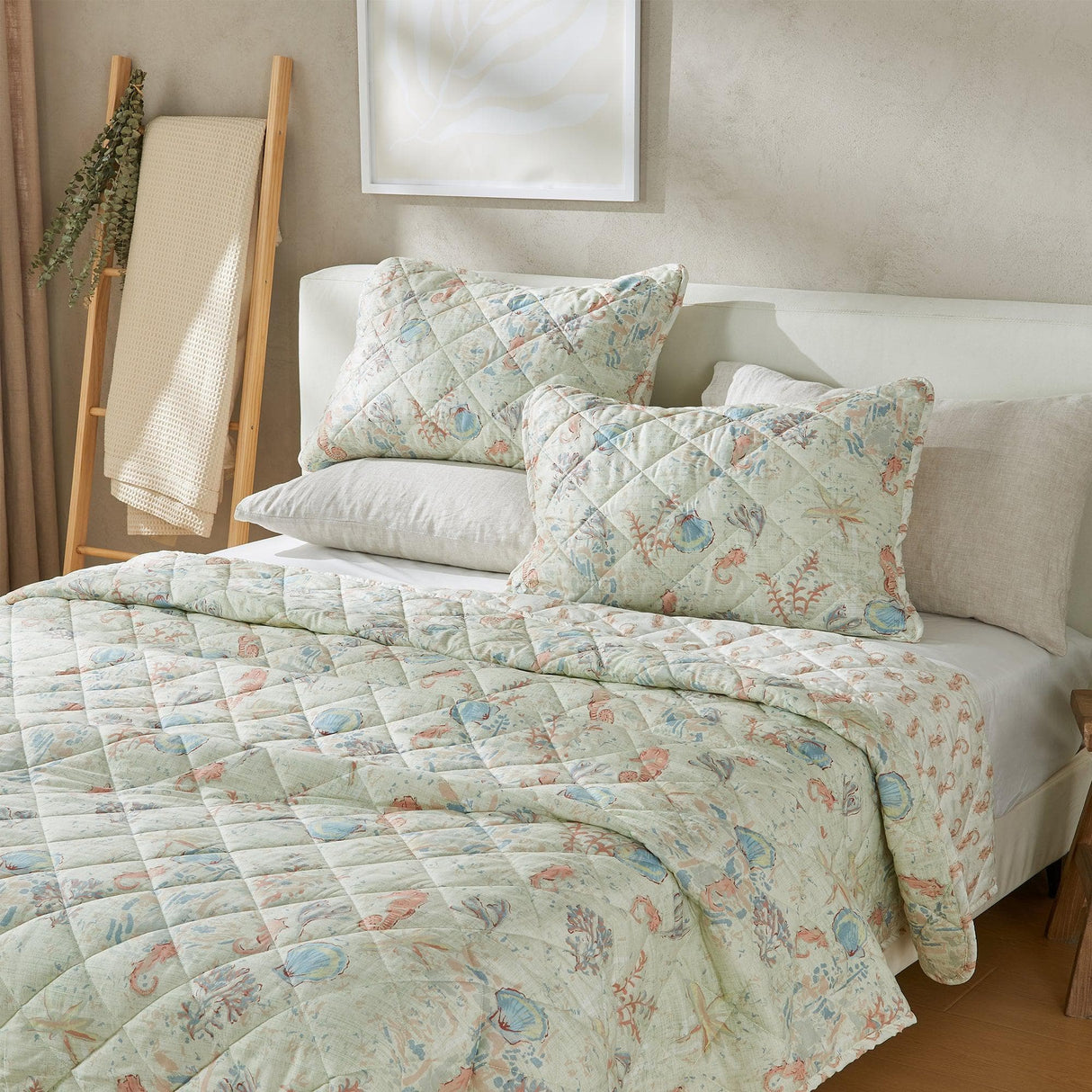 Patina Vie Maison Quilts & Comforters Coastal Inspired Reversible Quilt Set with Shams
