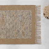 Patina Vie Maison Rugs 3’ x 5’ / Blue / Natural Border Boho Inspired Hand Tufted Accent Rug