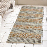 Patina Vie Maison Rugs 2' x 5' / Natural Striped Boho Inspired Woven Geometric Accent Rugs
