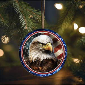 Patriotic American Eagle Two Round Sign