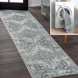 Pavel Distressed Medallion Low - Pile Machine - Washable Runner Rug - Tuesday Morning - Runner Rugs