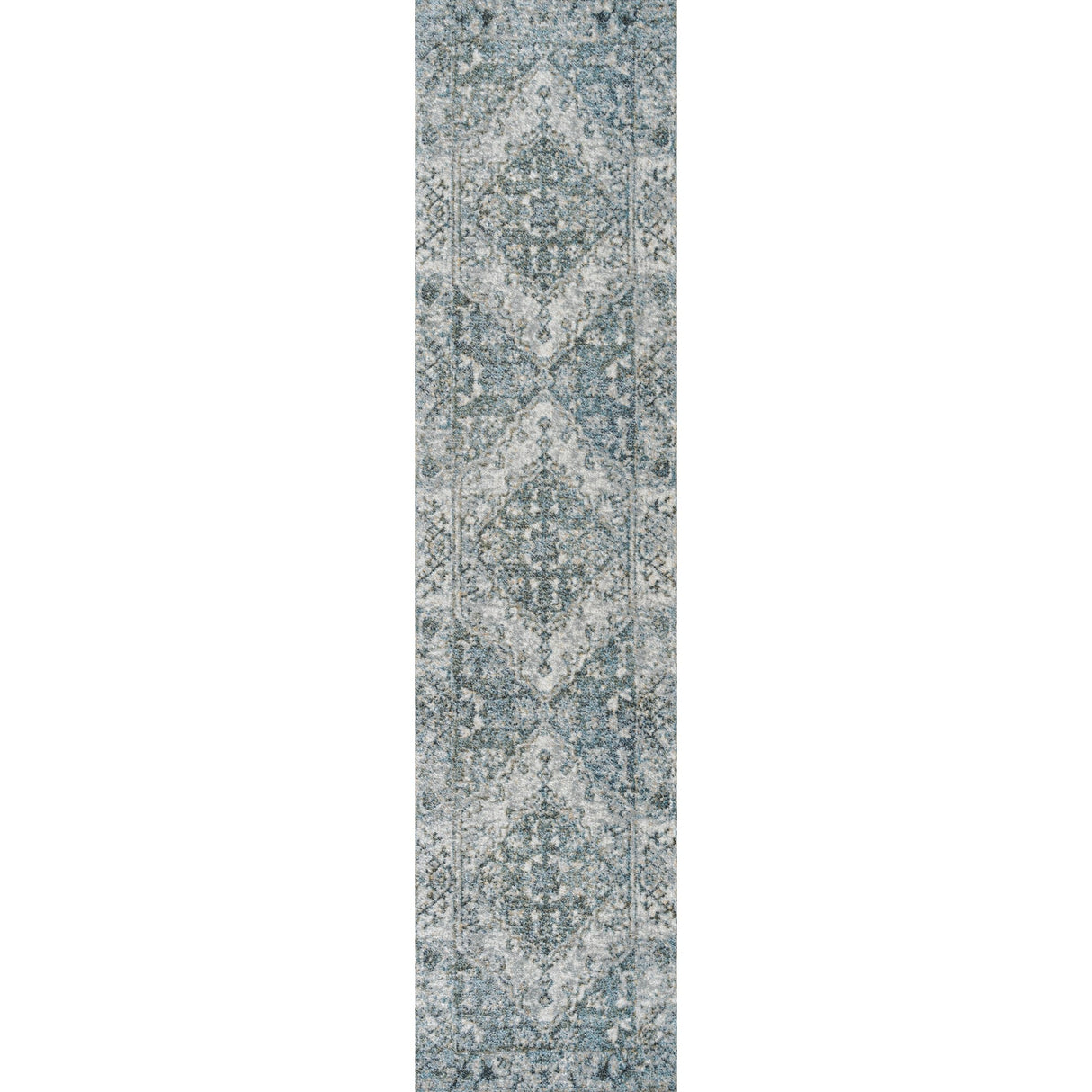 Pavel Distressed Medallion Low - Pile Machine - Washable Runner Rug - Tuesday Morning - Runner Rugs