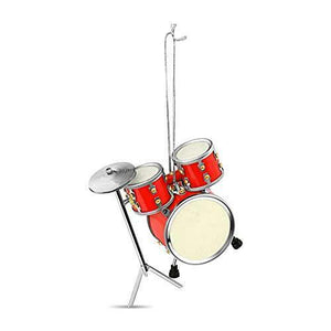 Drum Set Ornament - Red - 3.5 Inch