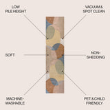 Pebble Geometric Contemporary Machine - Washable Runner Rug - Tuesday Morning - Runner Rugs