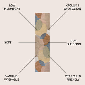 Pebble Geometric Contemporary Machine - Washable Runner Rug - Tuesday Morning - Runner Rugs