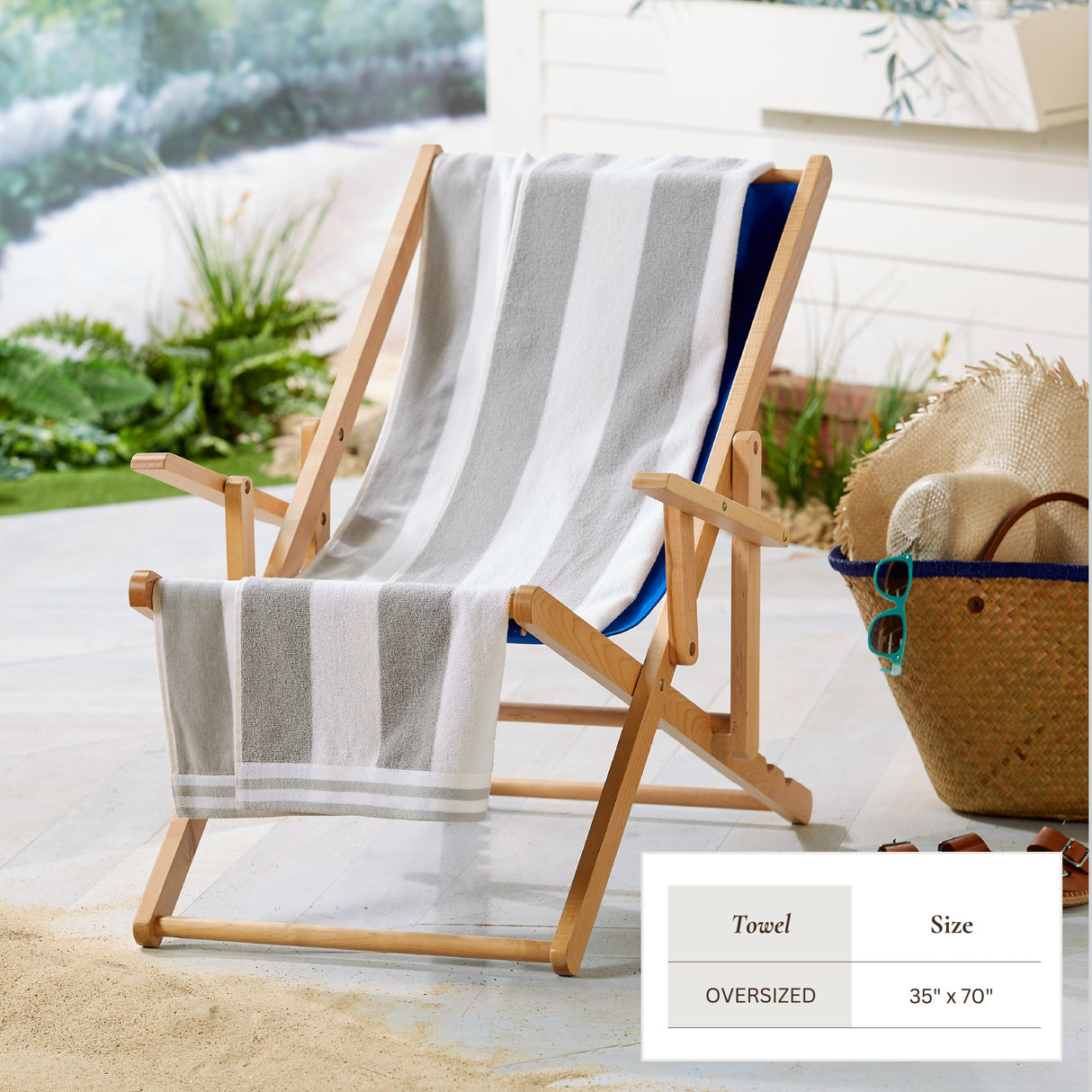 Striped Cabana Beach Towel - Edgartown Collection