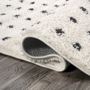 Pele Modern Geometric Dot Shag Area Rug - Tuesday Morning - Area Rugs