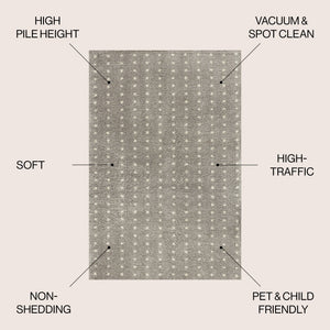 Pele Modern Geometric Dot Shag Area Rug - Tuesday Morning - Area Rugs