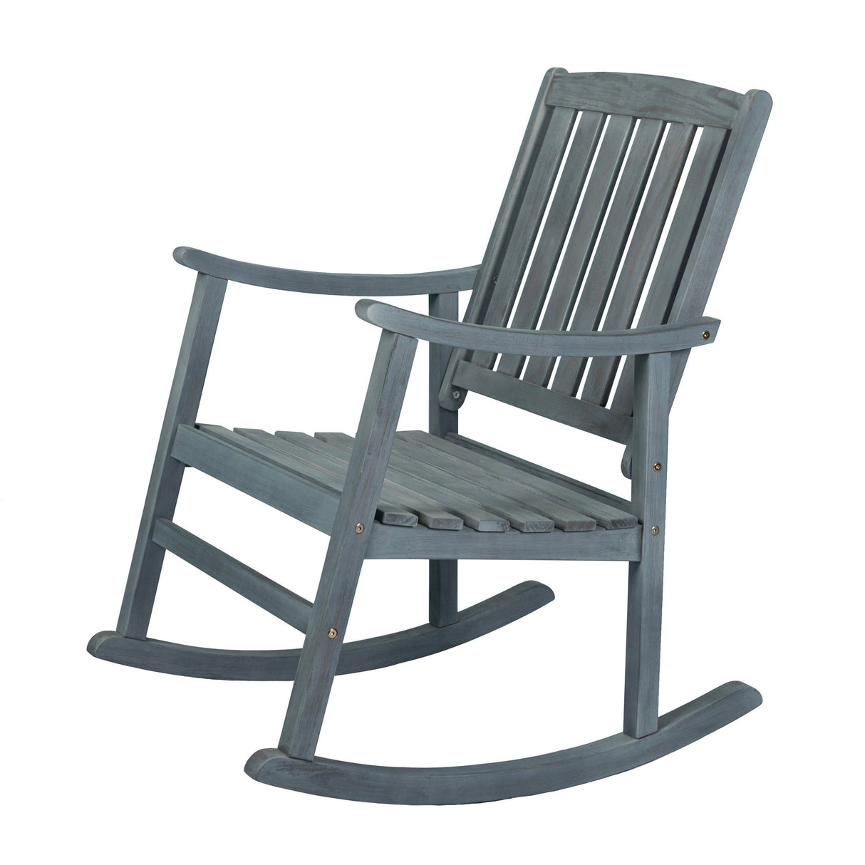 Penny Classic Slat - Back Support Acacia Wood Patio Outdoor Rocking Chair - Tuesday Morning - Outdoor Chairs