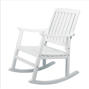 Penny Classic Slat - Back Support Acacia Wood Patio Outdoor Rocking Chair - Tuesday Morning - Outdoor Chairs