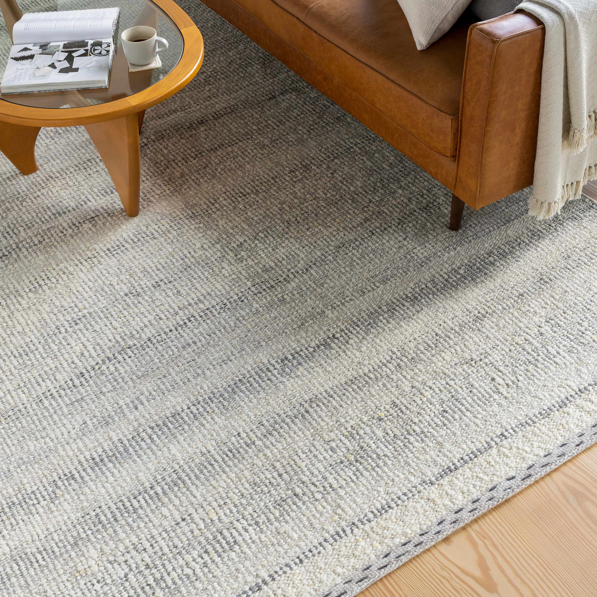 Penticton Cream Flat Woven Wool Rug