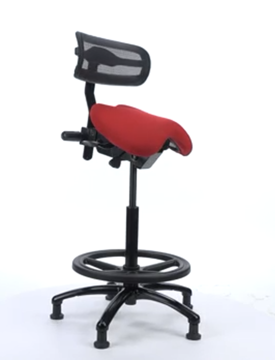 Performer Stealth Chair Series Studio Stool With Backrest