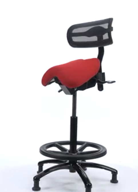 Performer Stealth Chair Series Studio Stool With Backrest